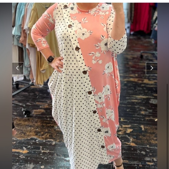 Floral polka dot bubble dress - Picture 2 of 4